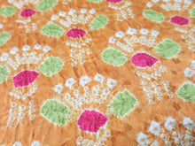 Load image into Gallery viewer, MBFd#75A Silk Kimono Fabric Vintage(1950-1980) Shibori Salmon 45.3x12.6in(115x32cm)
