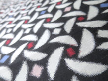 Load image into Gallery viewer, MBFd#22A Silk Kimono Fabric Vintage(1920-1950) Meisen Black White 57.1x12.6in(145x32cm)

