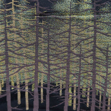 Load image into Gallery viewer, Haori Jacket Vintage(1950-1980) Black Gold Silver Mountain Landscape Silk #9540H2
