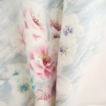 Load image into Gallery viewer, Kimono Pale Pink Flower Tall Silk #9316F2
