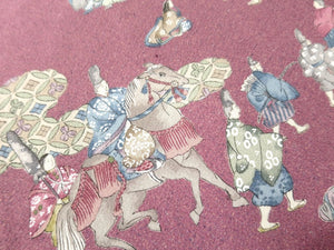 ACH#626a60 Silk Kimono Fabric Samurai Mauve Pink 39.4x13.4in(100x34cm)
