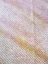 Load image into Gallery viewer, MBFd#33B Silk Kimono Fabric Vintage(1950-1980) Shibori Light Yellow Pink 45.3x12.6in(115x32cm)
