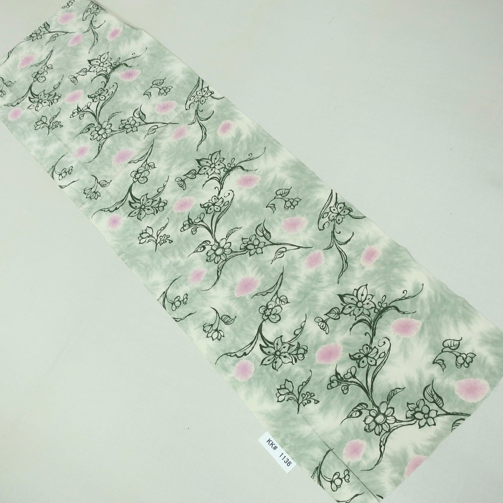専用です☆薄ピンクにミントグリーンの着物 KIMONOMACHI - 京都きもの町 浴衣 薄ピンク蔦と鳥 Free 新品