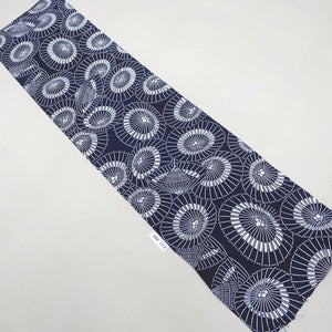 KK1112B3 Cotton Kimono Fabric Vintage(1950-1980) Bangasa Umbrella Navy 57.5x13.0in(146x33cm)