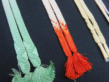 Load image into Gallery viewer, HM#92 Silk Haori Himo Flat Braid 5pcs Bundle Pack
