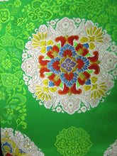 Load image into Gallery viewer, Fukuro Obi Vintage(1950-1980) Green Flower Silk BB27W2
