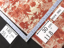 Load image into Gallery viewer, BCF#2863 Silk Kimono Fabric Vintage(1950-1980) Flower Red 140cm (55.1in)
