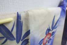 Load image into Gallery viewer, Haori Jacket Vintage(1920-1950) Blue Pale Yellow Tachibana Silk #8324C3
