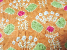 Load image into Gallery viewer, MBFd#75A Silk Kimono Fabric Vintage(1950-1980) Shibori Salmon 45.3x12.6in(115x32cm)
