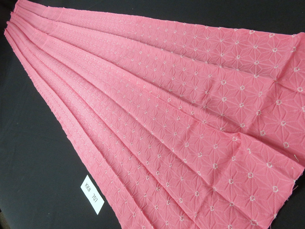 KK1389B7 Silk Kimono Fabric Vintage(1950-1980) Shibori Black