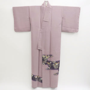 Kimono Pale Purple Chrysanthemum Bellflower Silk #9337F3