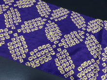 Load image into Gallery viewer, KK832A7 Silk Kimono Fabric Vintage(1920-1950) Shibori Bluish Purple 47.2x11.8in(120x30cm)
