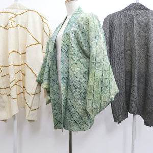 Bundle 12pcs Silk Vintage Full Shibori Haori Wholesale Bulk Free Shipping #462