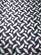 Load image into Gallery viewer, MBFd#23A Silk Kimono Fabric Vintage(1920-1950) Meisen Black White 57.1x12.6in(145x32cm)
