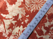 Load image into Gallery viewer, BCF#2863 Silk Kimono Fabric Vintage(1950-1980) Flower Red 140cm (55.1in)
