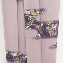 Load image into Gallery viewer, Kimono Pale Purple Chrysanthemum Bellflower Silk #9337F3
