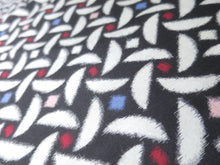 Load image into Gallery viewer, MBFd#23B Silk Kimono Fabric Vintage(1920-1950) Meisen Black White 57.1x12.6in(145x32cm)
