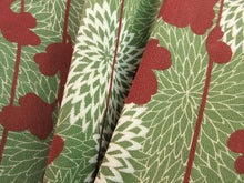 Load image into Gallery viewer, Haori Jacket Vintage(1920-1950) Long Type Naga-baori Moss Green Chrysanthemum #130
