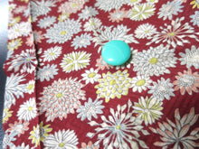 Load image into Gallery viewer, MKF#214 Silk Kimono Fabric Vintage(1950-1980) Chrysanthemum Wine red 52.0x11.8in(132x30cm)
