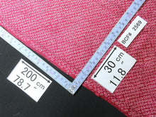 Load image into Gallery viewer, FF#2569 Silk Kimono Fabric Vintage(1950-1980) Hand-stitched Shibori Pale Red 200cm (78.7in)
