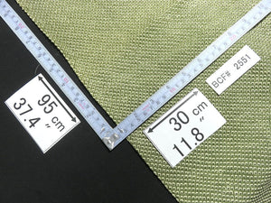 FF#2551 Silk Kimono Fabric Vintage(1950-1980) Hand-stitched Shibori Pale Green 95cm (37.4in)