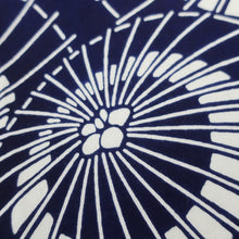 Load image into Gallery viewer, KK1112B3 Cotton Kimono Fabric Vintage(1950-1980) Bangasa Umbrella Navy 57.5x13.0in(146x33cm)
