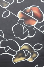 Load image into Gallery viewer, Haori Jacket Vintage(1950-1980) Black Flower Silk #8731J5
