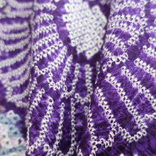 Load image into Gallery viewer, Haori Jacket Vintage(1950-1980) Purple Pink Blue Full Shibori Chrysanthemum Silk #8985C4
