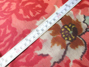 ACH#647a40 Silk Kimono Fabric Vintage Meisen 57.1x12.6in(145x32cm)