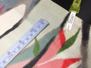 ACH#737 Silk Kimono Fabric Vintage 1930s Meisen 39.4x12.6in(100x32cm)