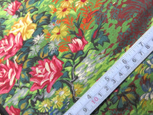 Load image into Gallery viewer, BCF#2864 Silk Kimono Fabric Vintage(1920-1950) Hand Painted Flower Brown 130cm (51.2in)

