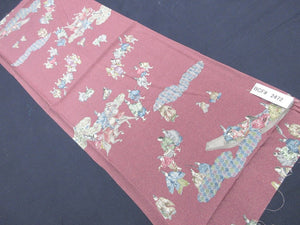 BCF#2472 Silk Kimono Fabric  Samurai    Pale  Red    90cm (35.4in)