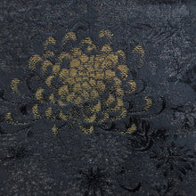 Load image into Gallery viewer, Haori Jacket Vintage(1950-1980) Black Silver Gold Chrysanthemum Silk #9229E3
