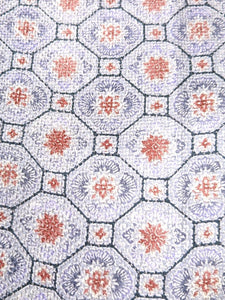 MBFd#35A Silk Kimono Fabric Vintage(1950-1980) Shibori Light Gray Purple 49.2x11.8in(125x30cm)