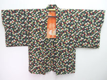 Load image into Gallery viewer, Haori Jacket Vintage(1950-1980) Black Chrysanthemum Silk #8092A2
