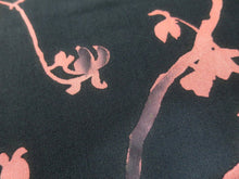 Load image into Gallery viewer, MBFd#76A Silk Kimono Fabric Vintage(1950-1980) Branch Black Pink 53.1x12.6in(135x32cm)
