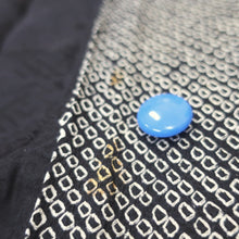 Load image into Gallery viewer, KK1033B2 Silk Kimono Fabric Vintage(1950-1980) Shibori Black 75.6x12.2in(192x31cm)
