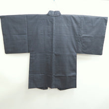 Load image into Gallery viewer, Men&#39;s Haori Vintage(1950-1980) Blue Black Bamboo Sparrow Silk #9385G1
