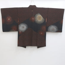Load image into Gallery viewer, Haori Jacket Vintage(1950-1980) Black Chrysanthemum Silk #9110D3
