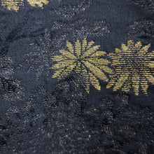 Load image into Gallery viewer, Haori Jacket Vintage(1950-1980) Black Silver Gold Chrysanthemum Silk #9229E3
