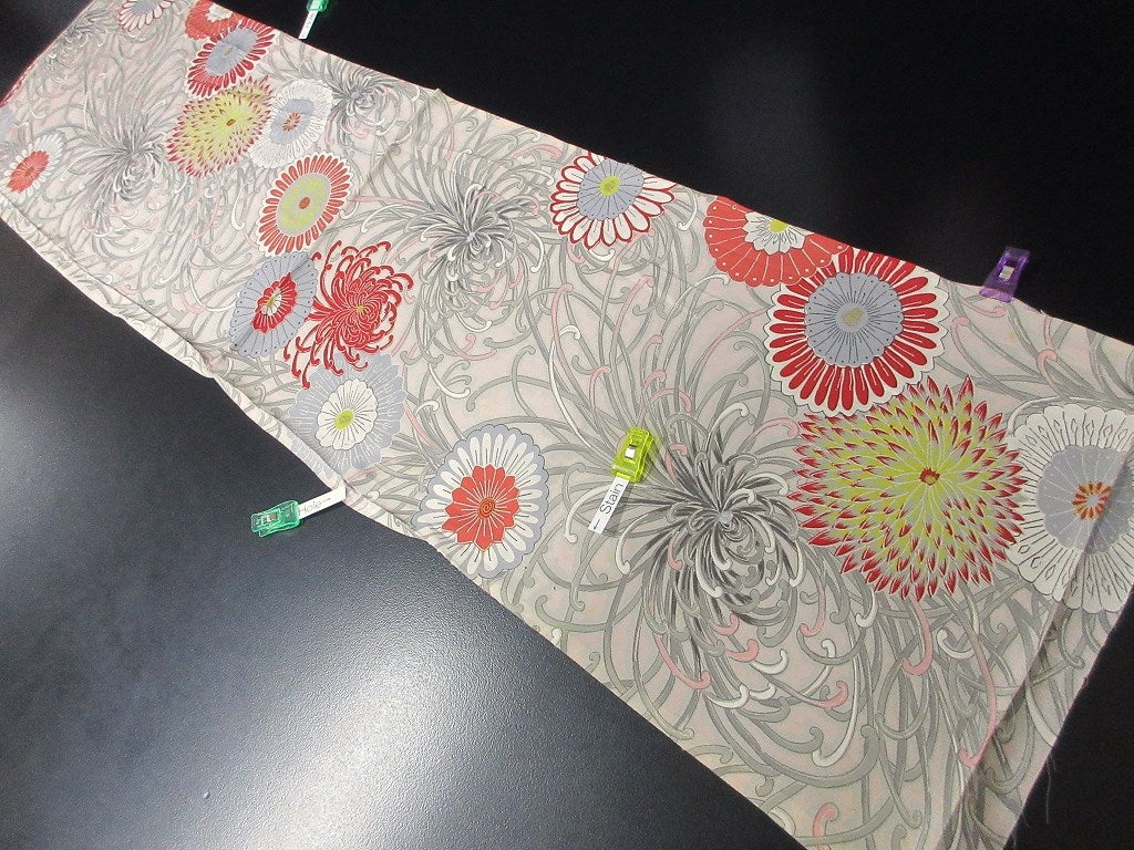 ACH#788 Silk Kimono Fabric Rinzu 47.2x11.8in(120x30cm)