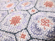 Load image into Gallery viewer, MBFd#35A Silk Kimono Fabric Vintage(1950-1980) Shibori Light Gray Purple 49.2x11.8in(125x30cm)
