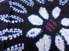 Load image into Gallery viewer, KK740A6 Cotton Kimono Fabric Vintage(1950-1980) Shibori Navy 47.2x5.9in(120x15cm)
