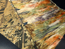 Load image into Gallery viewer, BB8266AC Silk Obi Fabric Vintage(1950-1980) Landscape Gold 82.3x12.2in(209x31cm)
