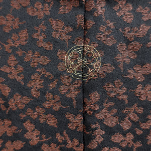 Haori Jacket Vintage(1950-1980) Black Chrysanthemum Silk #9110D3