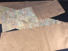 Load image into Gallery viewer, Fukuro Obi Gold Light Salmon Birds Chrysanthemum Silk BB131W8
