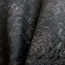 Load image into Gallery viewer, Haori Jacket Vintage(1950-1980) Black Silver Gold Chrysanthemum Silk #9229E3
