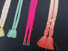 Load image into Gallery viewer, HM#94 Silk Haori Himo Flat Braid 5pcs Bundle Pack
