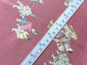BCF#2472 Silk Kimono Fabric  Samurai    Pale  Red    90cm (35.4in)