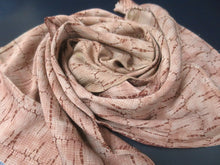 Load image into Gallery viewer, MKF#168 Silk Kimono Fabric Vintage(1950-1980) Shibori Brown 37.4x12.6in(95x32cm)

